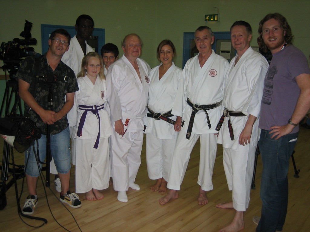 The One Show. SKE members with John Sergeant and the film crew.